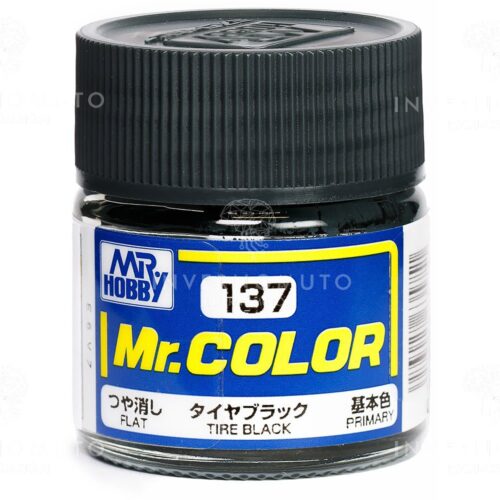 C-137 Gunze Lacquer smalto TIRE BLACK | LUCIDO | PRIMARIO | 10ml colore modellismo