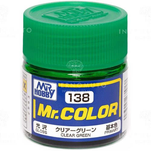 C-138 Gunze Lacquer smalto CLEAR GREEN/VERDE TRASPARENTE | LUCIDO | PRIMARIO | 10ml colore modellismo