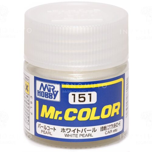 C-151 Gunze Lacquer smalto WHITE PEARL/BIANCO PERLATO | LUCIDO |PROTEGG. CON LUCIDO | 10ml colore modellismo
