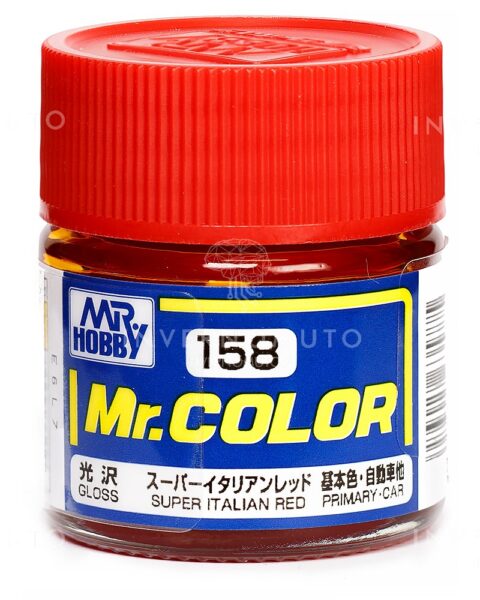 C-158 Gunze Lacquer smalto SUPER ITALIAN RED | LUCIDO | PRIMARIO| 10ml colore modellismo