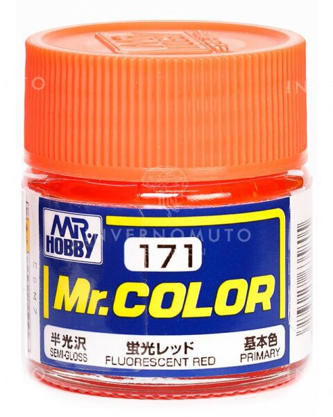 C-171 Gunze Lacquer smalto FLUORESCENT RED | LUCIDO | PRIMARIO| 10ml colore modellismo