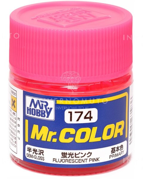 C-174 Gunze Lacquer smalto FLUORESCENT PINK/ROSA FLUO | SEMILUCIDO| 10ml colore modellismo