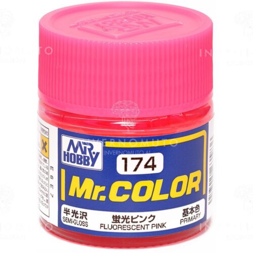 C-174 Gunze Lacquer smalto FLUORESCENT PINK/ROSA FLUO | SEMILUCIDO| 10ml colore modellismo