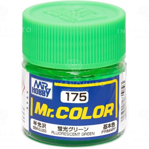 C-175 Gunze Lacquer smalto FLUORESCENT GREEN/VERDE FLUO | SEMILUCIDO| 10ml colore modellismo