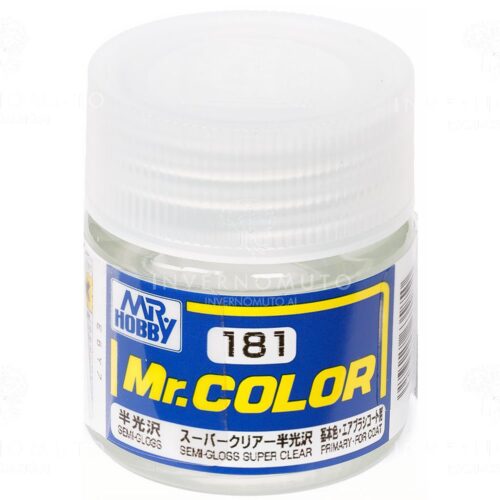C-181 Gunze Lacquer smalto SEMI-GLOSS SUPER CLEAR | LUCIDO | PRIMARIO| 10ml colore modellismo