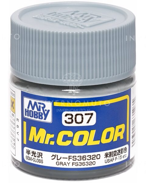 C-307 Gunze Lacquer smalto GRAY/GRIGIO FS36320 | SEMILUCIDO | AIR US | 10ml colore modellismo