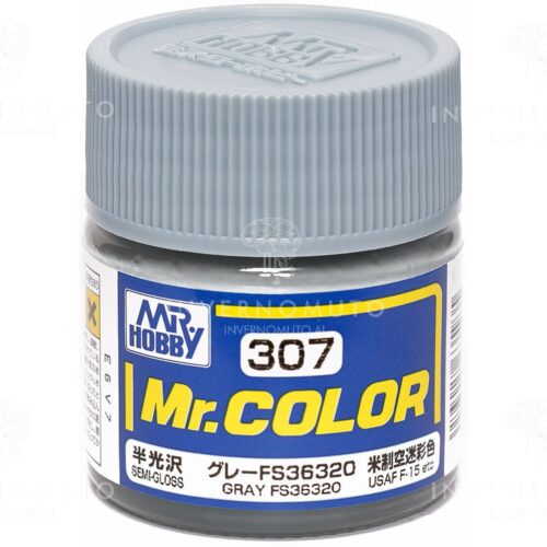 C-307 Gunze Lacquer smalto GRAY/GRIGIO FS36320 | SEMILUCIDO | AIR US | 10ml colore modellismo