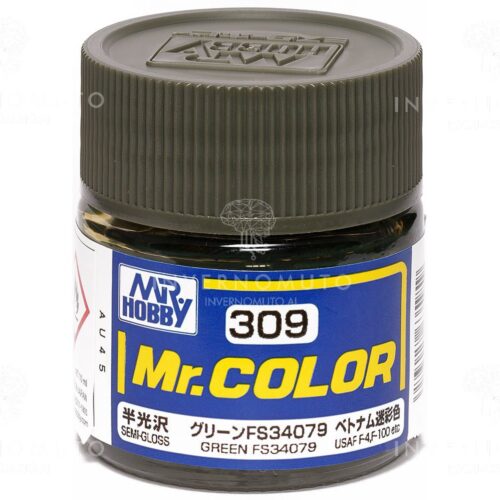 C-309 Gunze Lacquer smalto GREEN/VERDE FS34079 | SEMILUCIDO | AIR US | 10ml colore modellismo