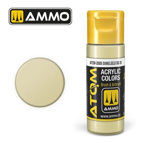 20005 – ATOM Dunkelgelb DG III – 20ml. Ammo Mig  Colore acrilico Modellismo