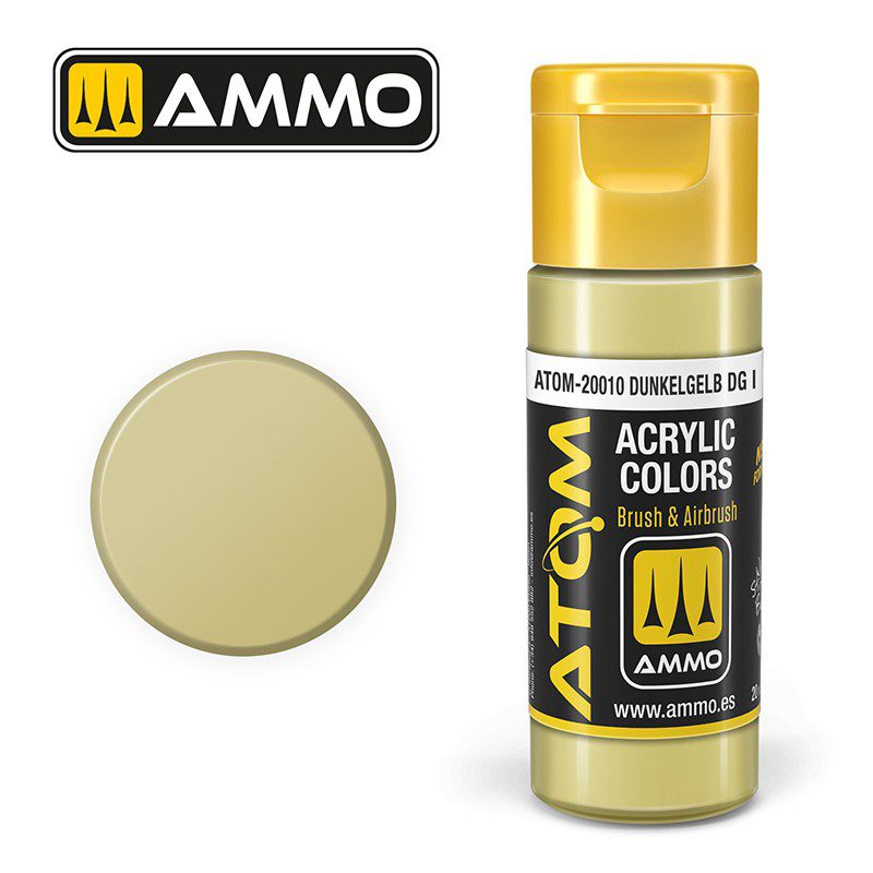 20010 – ATOM Dunkelgelb DG I – 20ml. Ammo Mig Colore acrilico Modellismo