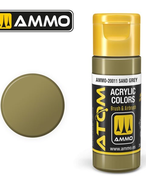 20011 – ATOM Sand Grey – 20ml. Ammo Mig  Colore acrilico Modellismo