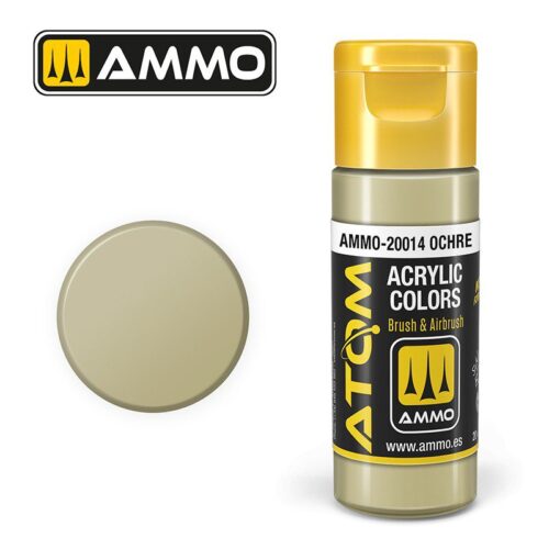 20014 – ATOM Ochre – 20ml. Ammo Mig  Colore acrilico Modellismo