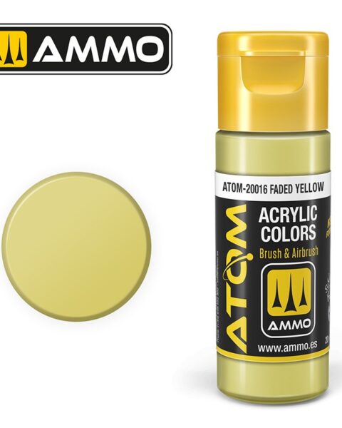 20016 – ATOM Faded Yellow – 20ml. Ammo Mig  Colore acrilico Modellismo