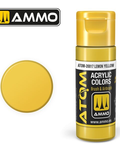 20017 – ATOM Lemon Yellow – 20ml. Ammo Mig  Colore acrilico Modellismo