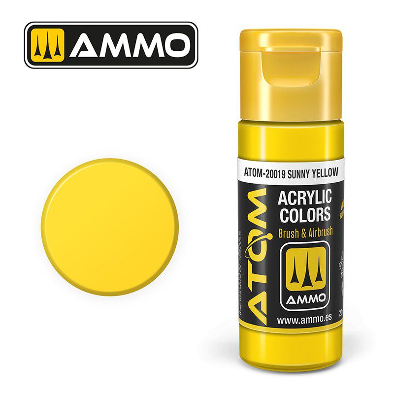 20019 – ATOM Sunny Yellow – 20ml. Ammo Mig Colore acrilico Modellismo