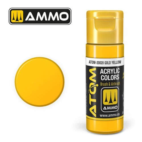 20020 – ATOM Gold Yellow – 20ml. Ammo Mig  Colore acrilico Modellismo