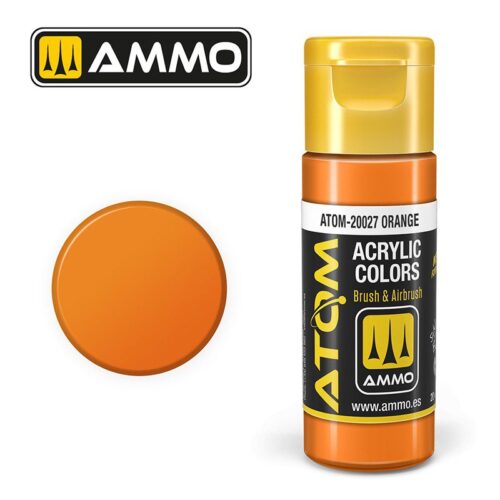 20027 – ATOM Orange – 20ml. Ammo Mig  Colore acrilico Modellismo