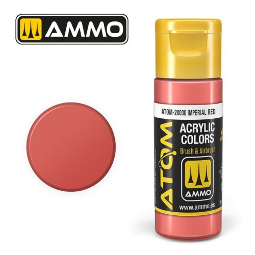 20030 – ATOM Imperial Red – 20ml. Ammo Mig  Colore acrilico Modellismo