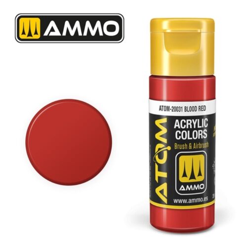 20031 – ATOM Blood Red – 20ml. Ammo Mig  Colore acrilico Modellismo