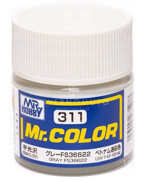 C-311 Gunze Lacquer smalto GRAY/GRIGIO FS36622 | SEMILUCIDO | AIR US  | 10ml colore modellismo
