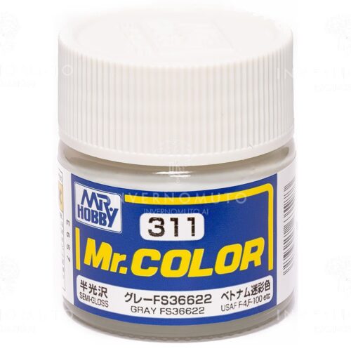 C-311 Gunze Lacquer smalto GRAY/GRIGIO FS36622 | SEMILUCIDO | AIR US | 10ml colore modellismo