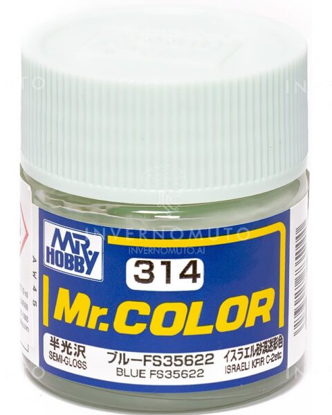 C-314 Gunze Lacquer smalto BLUE/BLU FS35622 | SEMILUCIDO | AIR ISRAELE  | 10ml colore modellismo