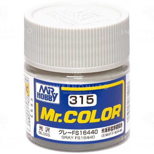 C-315 Gunze Lacquer smalto GRAY FS16440 | LUCIDO | AIR US | 10ml colore modellismo