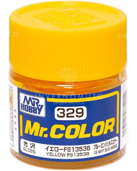 C-329 Gunze Lacquer smalto YELLOW/GIALLO FS13538 | LUCIDO | AIR US | 10ml colore modellismo