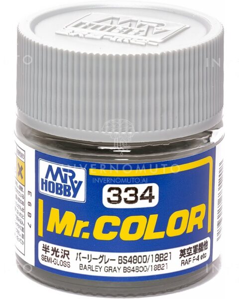 C-334 Gunze Lacquer smalto BARLEY GRAY/GRIGIO ORZO BS4800 18B21 | SEMIL | AIR UK  | 10ml colore modellismo