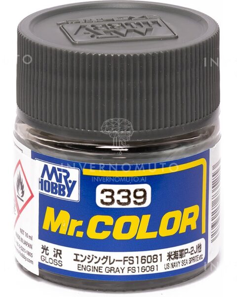 C-339 Gunze Lacquer smalto ENGINE GRAY/GRIGIO MOTORE FS16081 | LUCIDO | AIR US  | 10ml colore modellismo