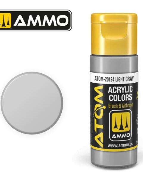 20124 – ATOM Light Gray – 20ml. Ammo Mig  Colore acrilico Modellismo