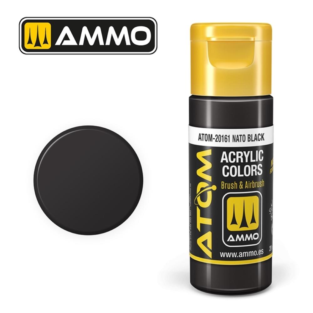 20161 – ATOM Nato Black – 20ml. Ammo Mig Colore acrilico Modellismo