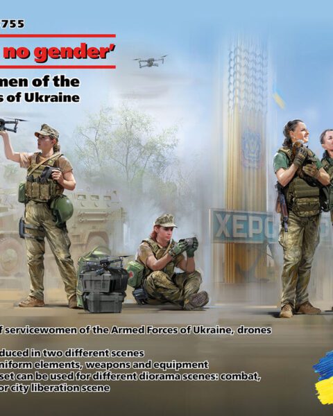 35755  - 'War Has No Gender' Servicewomen Of The Armed Forces Of Ukraine scala 1:35 ICM