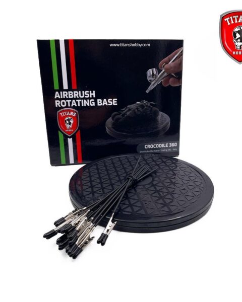 TTH036 - Base Rotante CROCODILE con pinze a coccodrillo per verniciatura - TITANS HOBBY