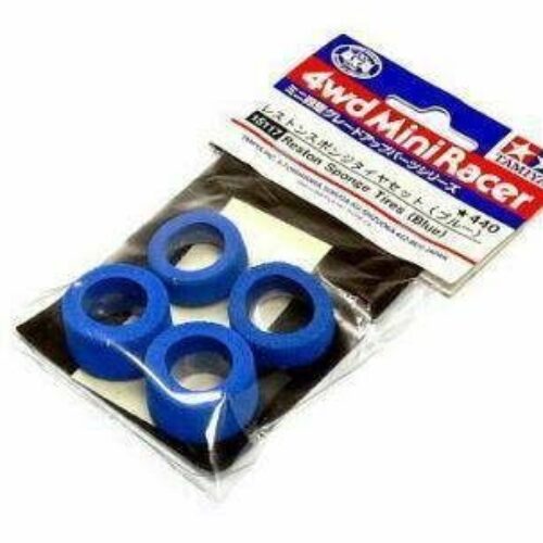 15117 – mini 4WD – Reston Sponge Tires (Blue) Gomme Spugna Reston Blu – TAMIYA
