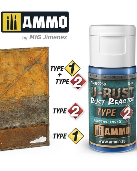 A.MIG-2258 - U-RUST - Rust Reactor Type 2 (15mL) - AMMO MIG