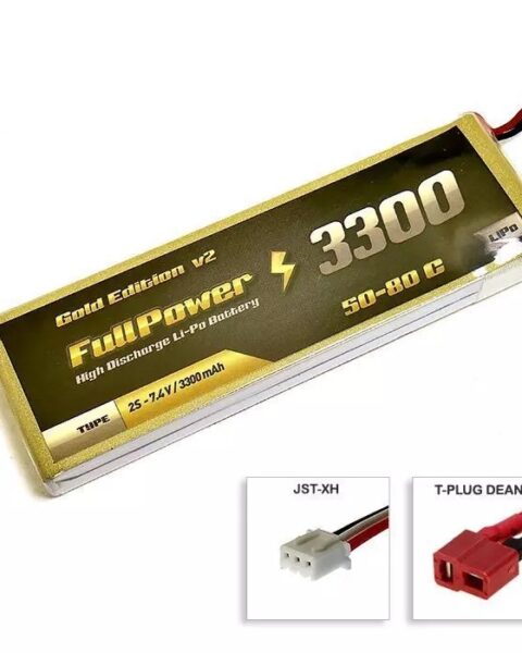 Batteria Lipo 2S 3300 mAh 50C Gold V2 - DEANS - FULLPOWER