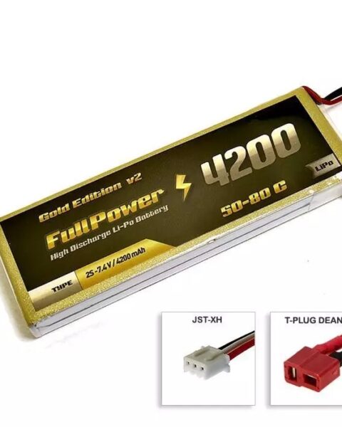 Batteria Lipo 2S 4200 mAh 50C Gold V2 - DEANS - FULLPOWER