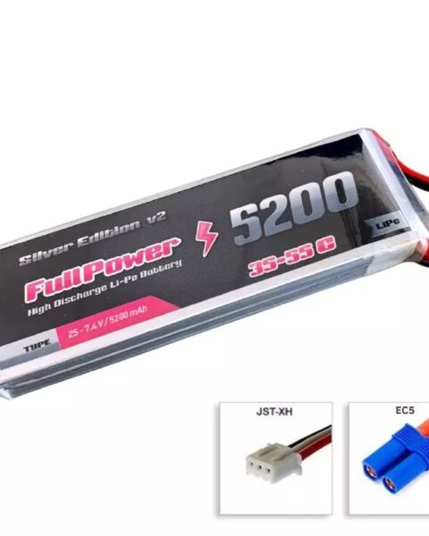 Batteria Lipo 2S 5200 mAh 35C Silver V2 - EC5 - FULLPOWER