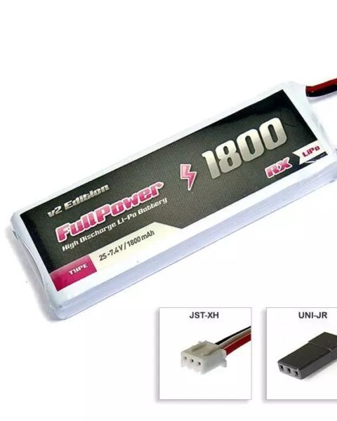 Batteria RX Lipo 2S 1800 mAh 35C V2 - JR - FULLPOWER
