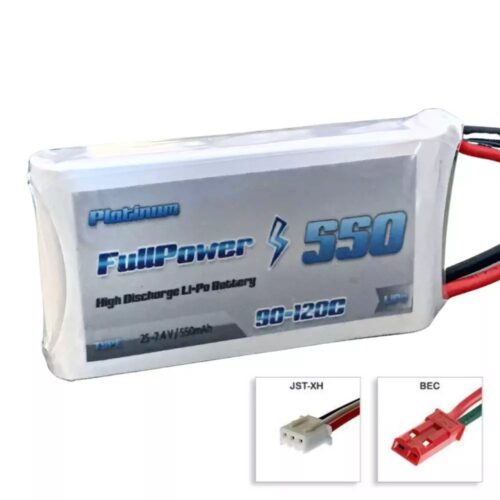 Batteria Lipo 2S 550 mAh 90C PLATINUM – BEC – FULLPOWER