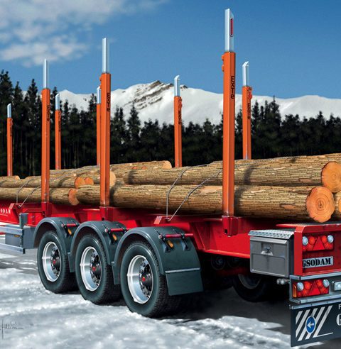 ITALERI - 3968 - TIMBER TRAILER scala 1:24  + COLLA OMAGGIO