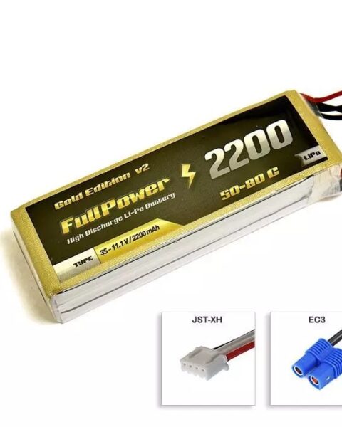 Batteria Lipo 3S 2200 mAh 50C Gold V2 - EC3 - FULLPOWER