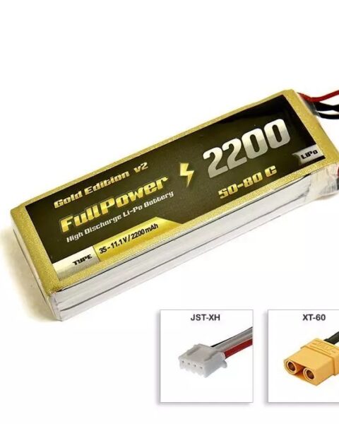Batteria Lipo 3S 2200 mAh 50C Gold V2 - XT-60 - FULLPOWER