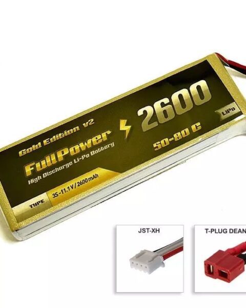 Batteria Lipo 3S 2600 mAh 50C Gold V2 - DEANS - FULLPOWER