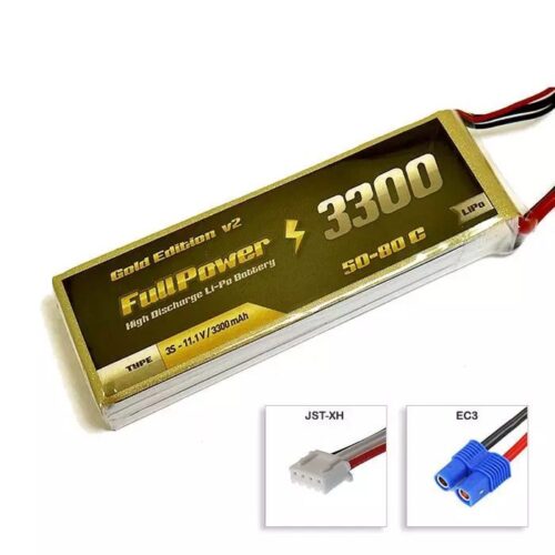 Batteria Lipo 3S 3300 mAh 50C Gold V2 – EC3 – FULLPOWER