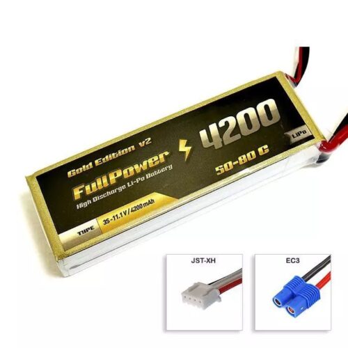 Batteria Lipo 3S 4200 mAh 50C Gold V2 – EC3 – FULLPOWER