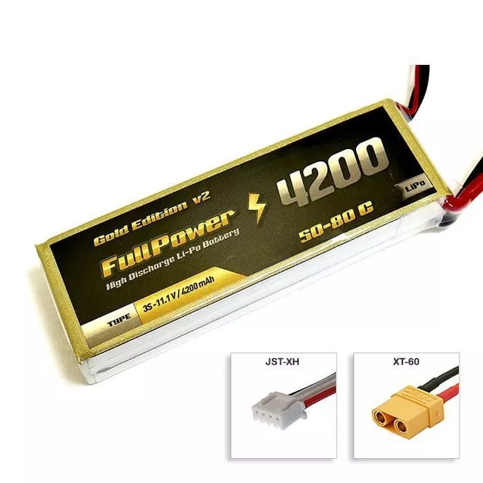 Batteria Lipo 3S 4200 mAh 50C Gold V2 - XT60 - FULLPOWER