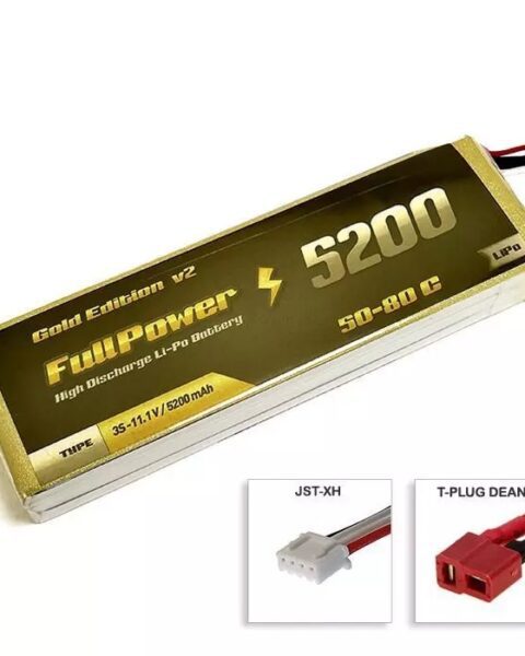 Batteria Lipo 3S 5200 mAh 50C Gold V2 - DEANS - FULLPOWER