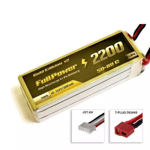 Batteria Lipo 4S 2200 mAh 50C GOLD V2 – DEANS – FULLPOWER